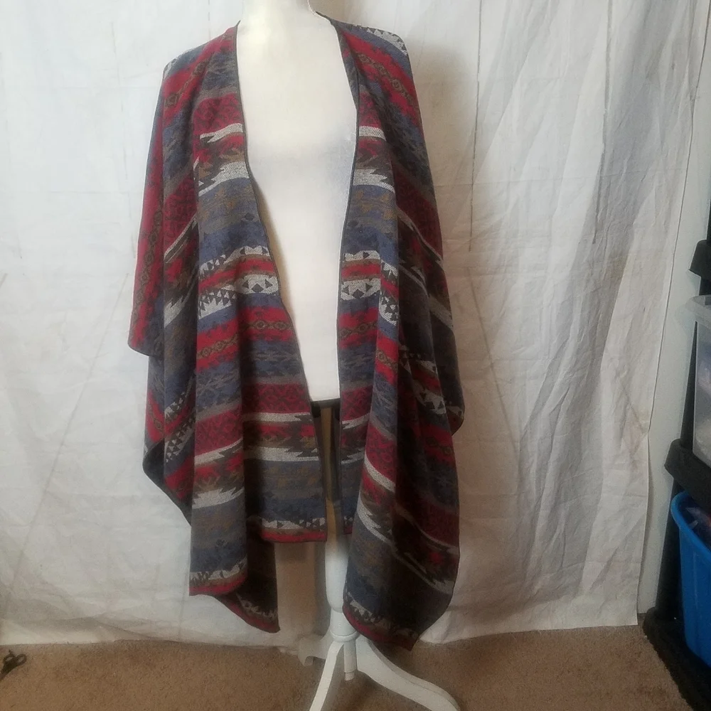 Demin & co aztic wrap Poncho